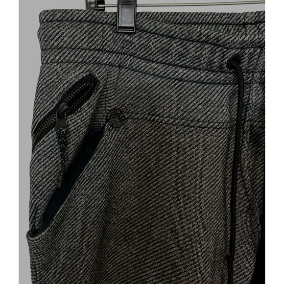 Adidas Original Mens M Twill Trefoil Logo Herringbone Black Gray Pocket Joggers - Picture 4 of 9
